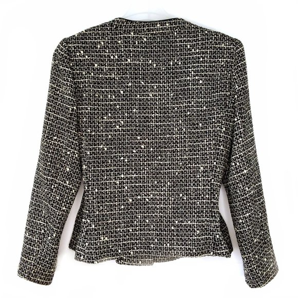 Elie Tahari Tweed Virgin Wool Blend Blazer Suit Jacket - Picture 6 of 9